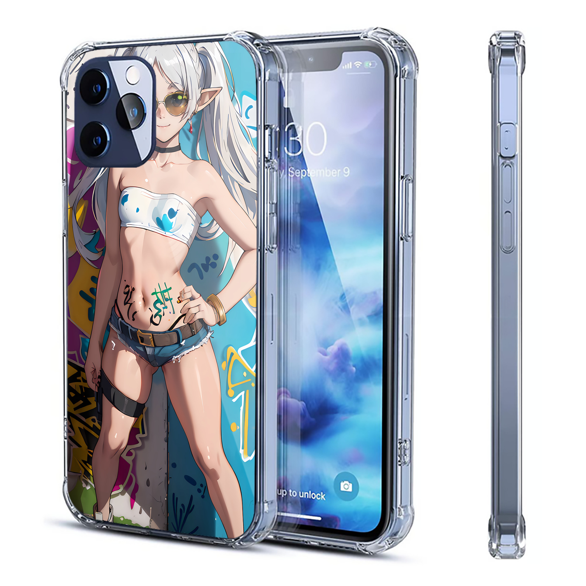 （画像用） 葬送のフリーレン Frieren 【iPhone 12シリーズ対応】透明スマホケース（クリアソフトケース）